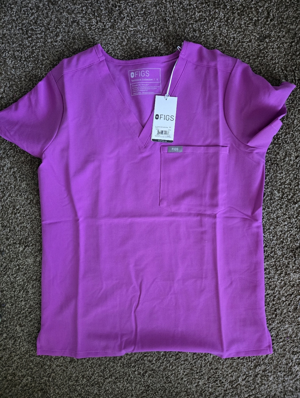 Figs Ultraberry  Scrub Top